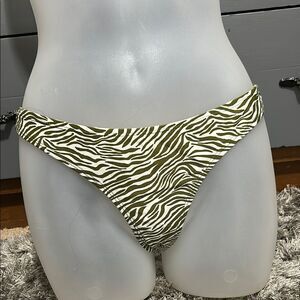 Zebra Print Bikini Bottom size medium(fits small)